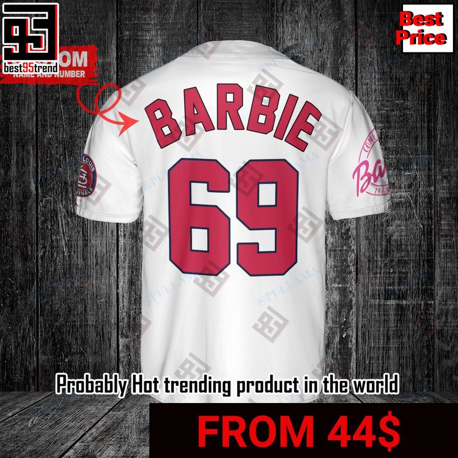 St. Louis Cardinals Barbie Baseball Jersey Cream