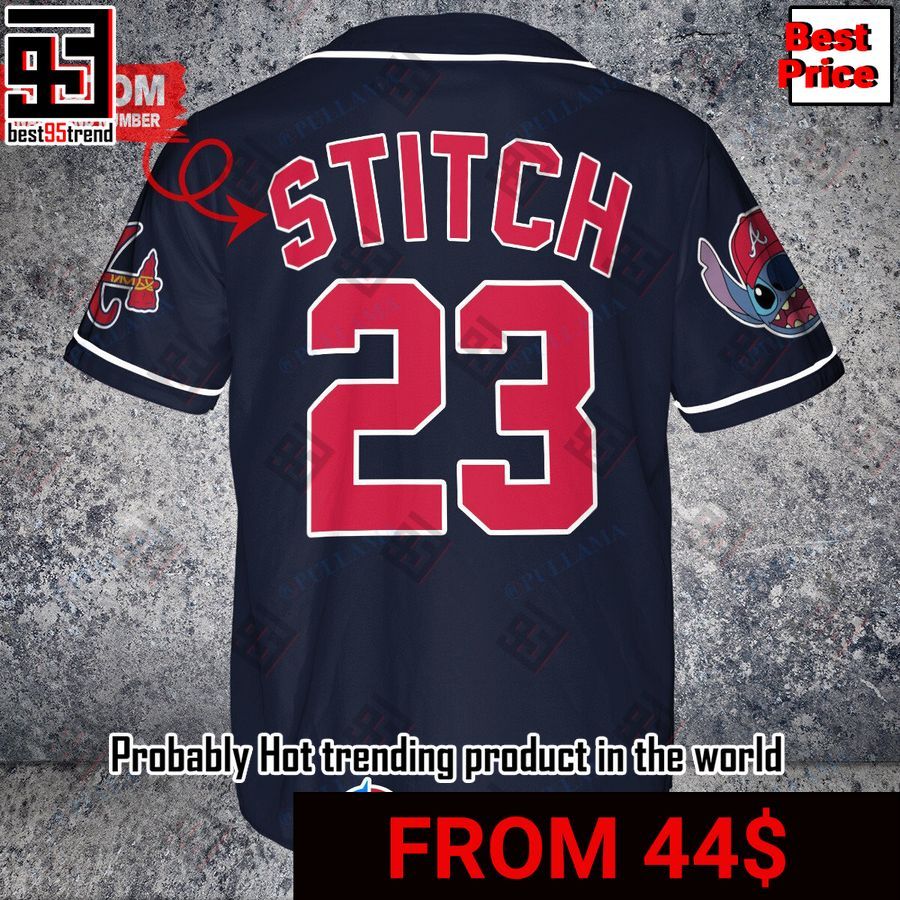 Atlanta Braves Stitch CUSTOM Baseball Jersey 